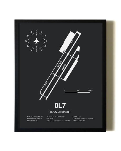 Unframed Jean Airport map print poster