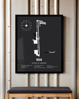 Frame color options for Flying W. Airport Wall Art