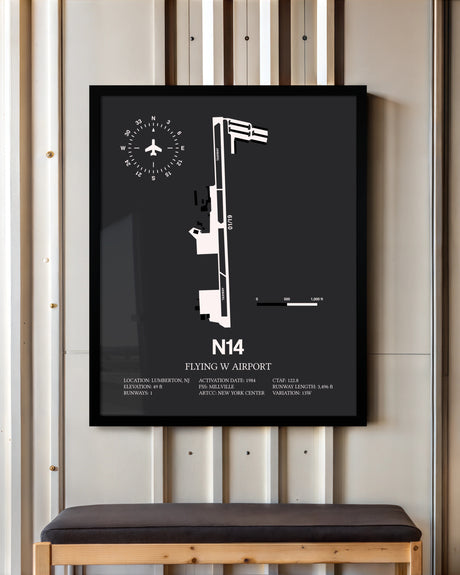 Frame color options for Flying W. Airport Wall Art