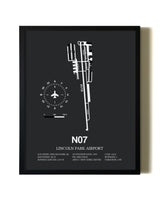 Unframed Lincoln Park Airport map print poster