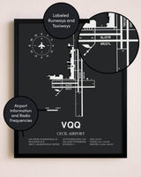 Cecil Airport poster size comparison chart