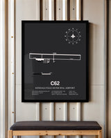 Frame color options for Kendallville Municipal Airport Wall Art