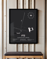 Frame color options for Franklin Field Airport Wall Art