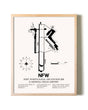 Fort Worth Naval Air Station JRB (Carswell Field) Airport framed wall art in white frame