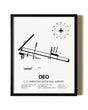 Framed L. O. Simenstad Municipal Airport wall art poster in black frame