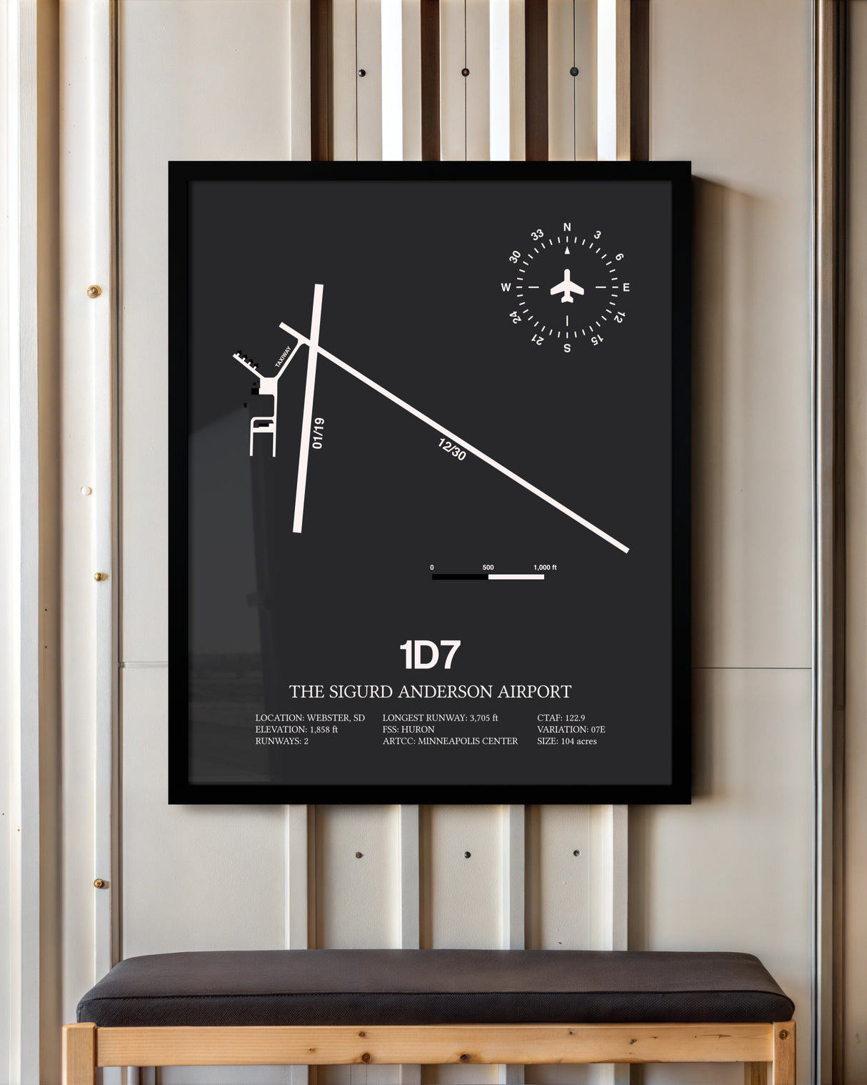 Frame color options for The Sigurd Anderson Airport Wall Art