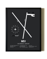 Unframed Oktibbeha Airport map print poster