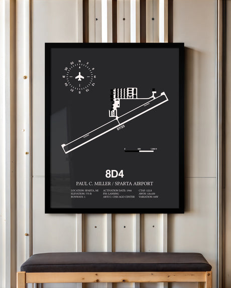 Frame color options for Paul C Miller/Sparta Airport Wall Art