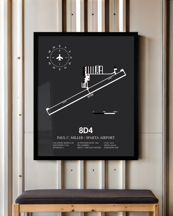 Frame color options for Paul C Miller/Sparta Airport Wall Art