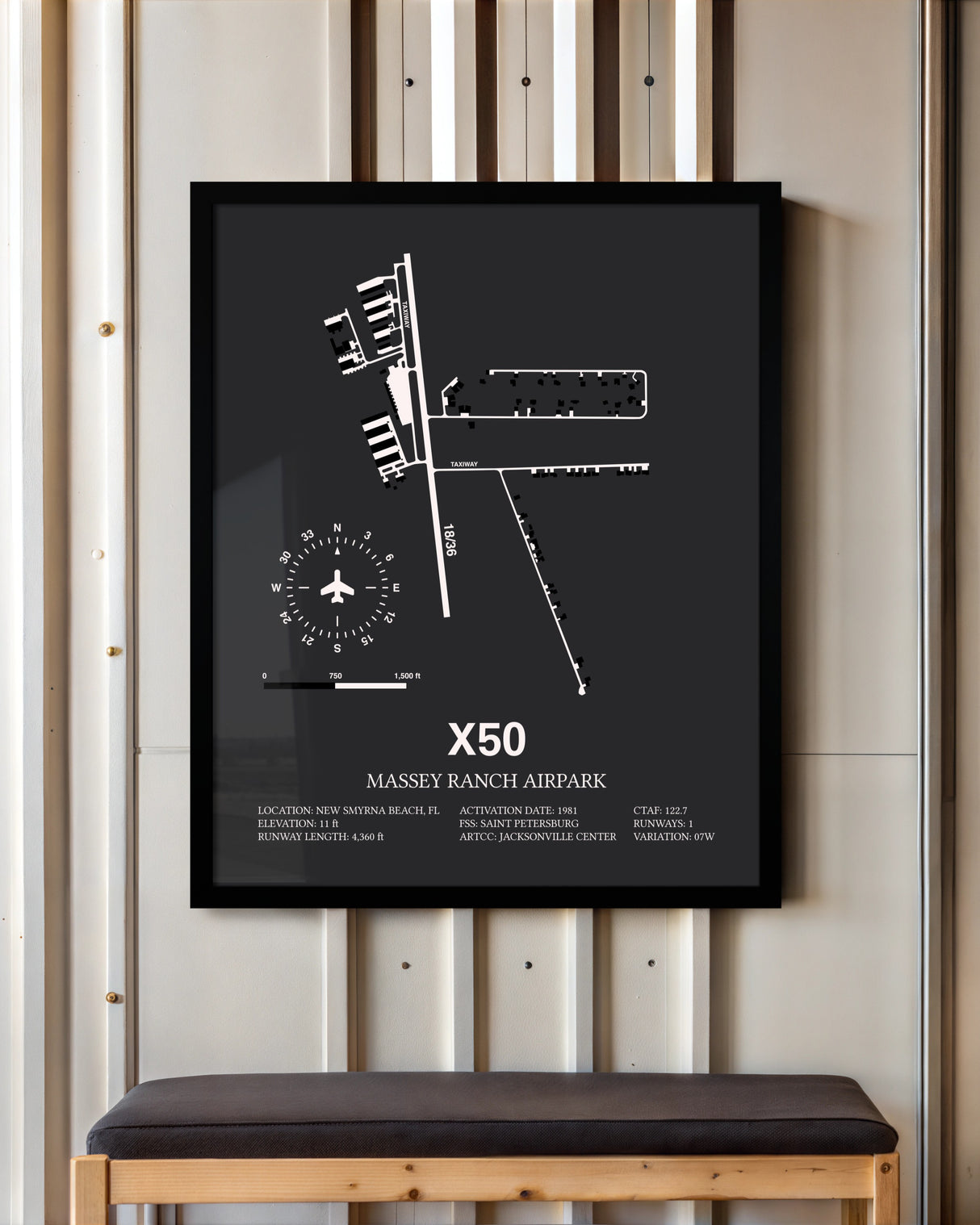 Frame color options for Massey Ranch Airpark Wall Art