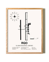 El Reno Regional Airport framed print in natural wood frame