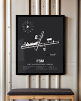 Frame color options for Fort Smith Regional Airport Wall Art