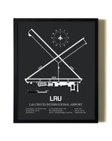 Unframed Las Cruces International Airport map print poster