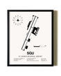 Framed St. George Regional Airport wall art poster in black frame