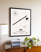 Pilot Station Airport aviation wall décor in black wood frame