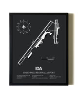 Unframed Idaho Falls Regional Airport map print poster