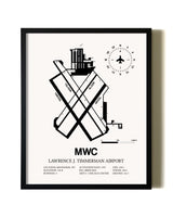 Framed Lawrence J. Timmerman Airport wall art poster in black frame