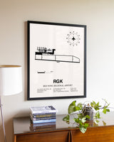 Red Wing Regional Airport aviation wall décor in black wood frame