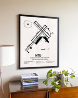 Oceana Naval Air Station (Apollo Soucek Field) aviation wall décor in black wood frame