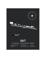 Gray Framed Gatlinburg-Pigeon Forge Airport layout wall art poster