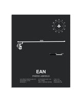 Gray Framed Phifer Airfield layout wall art poster
