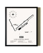 Framed Laurel Municipal Airport wall art poster in black frame