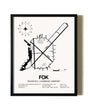 Framed Francis S. Gabreski Airport wall art poster in black frame