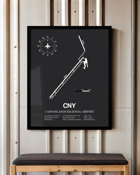 Frame color options for Canyonlands Regional Airport Wall Art
