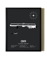 Unframed Oxnard Airport map print poster