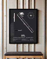 Frame color options for Detroit Lakes Airport-Wething Field Wall Art