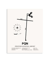 Gray Pipestone Municipal Airport framed poster displayed in an airplane hangar