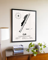 Culpeper Regional Airport aviation wall décor in black wood frame