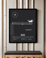Frame color options for Merkel Field Sylacauga Municipal Airport Wall Art