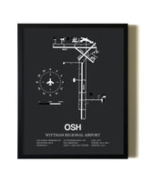 Unframed Wittman Regional Airport map print poster