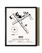 Framed Shreveport Regional Airport wall art poster in black frame