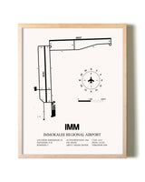 Immokalee Regional Airport framed wall art in white frame