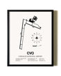 Framed Corvallis Municipal Airport wall art poster in black frame