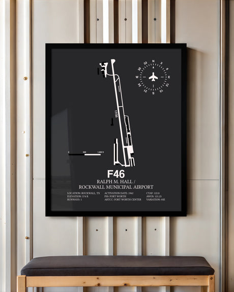 Frame color options for Ralph M. Hall / Rockwall Municipal Airport Wall Art