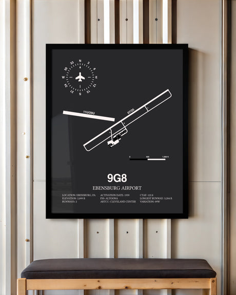 Frame color options for Ebensburg Airport Wall Art
