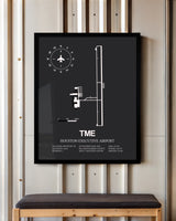 Frame color options for Houston Executive Airport Wall Art
