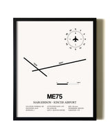 Framed Margerison-Kincer Airport wall art poster in black frame