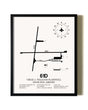 Framed Virgil L. Williams Plainwell Municipal Airport wall art poster in black frame