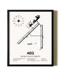 Framed Double Eagle II Airport wall art poster in black frame