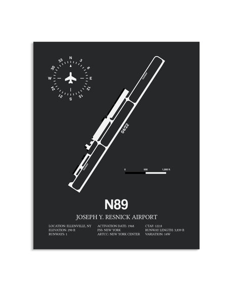 Gray Framed Joseph Y. Resnick Airport layout wall art poster