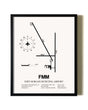 Framed Fort Morgan Municipal Airport wall art poster in black frame