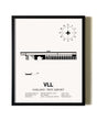 Framed Oakland / Troy Airport wall art poster in black frame