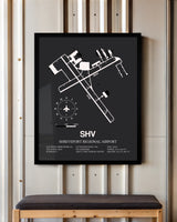 Frame color options for Shreveport Regional Airport Wall Art