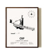 Carson City Airport aviation print in walnut frame