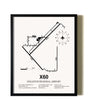 Framed Williston Regional Airport wall art poster in black frame