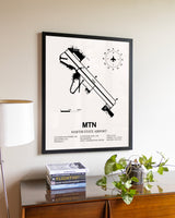 Martin State Airport aviation wall décor in black wood frame